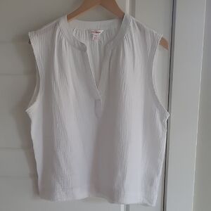 Joe Fresh White Cotton Top. Size M